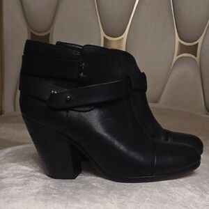rag & bone Black Leather Ankle Booties